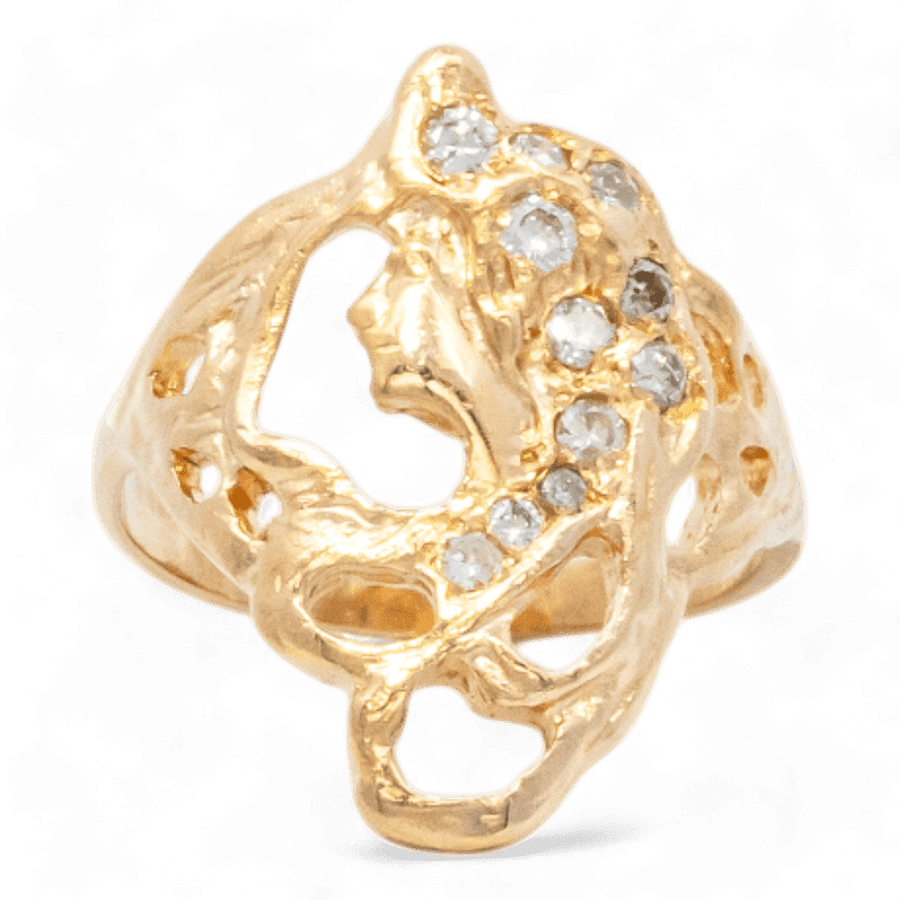  10k White Gold Ring with 0.11 Carats of Diamonds