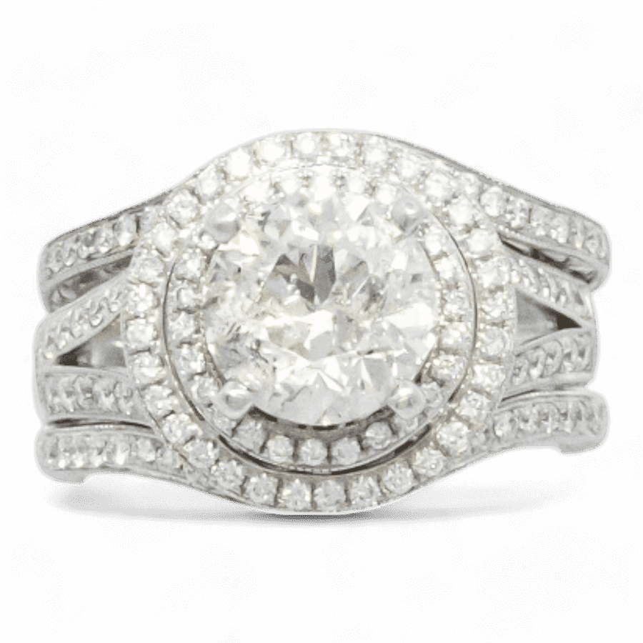  10k Yellow Gold Ring with 1.75 Carats of Diamonds