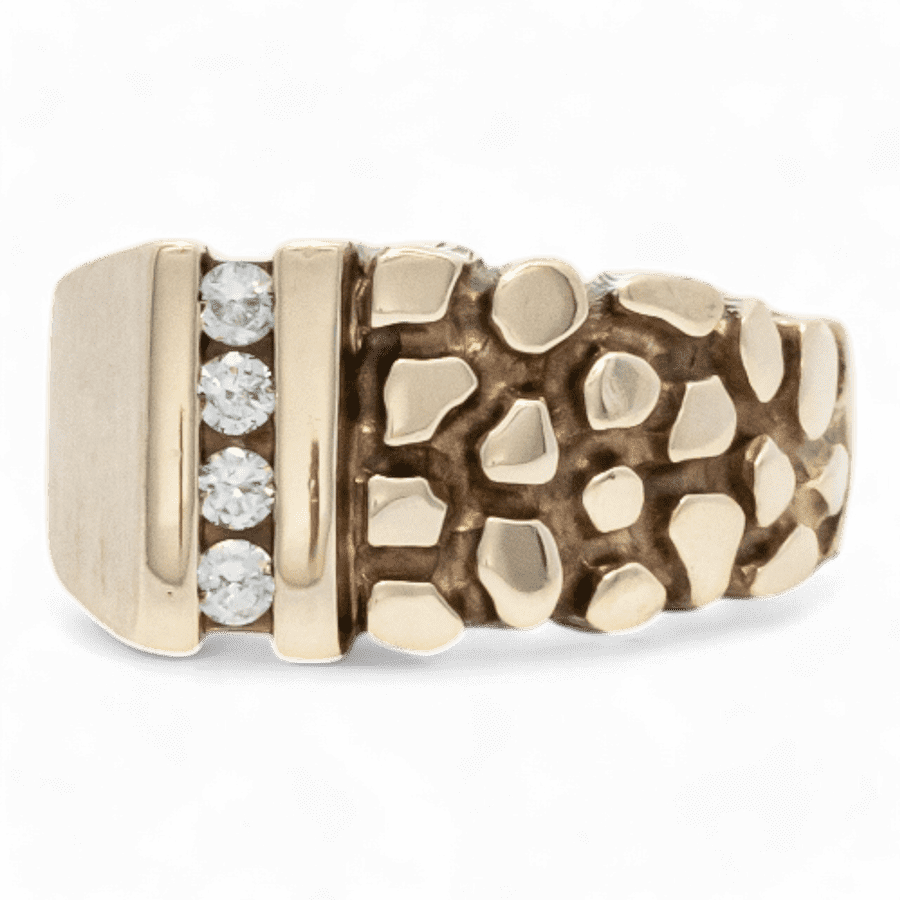  14k Yellow Gold Ring with 0.12 Carats of Diamonds