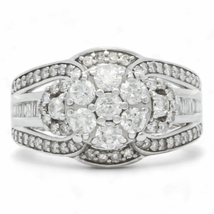  14k Yellow Gold Ring with 0.87 Carats of Diamonds