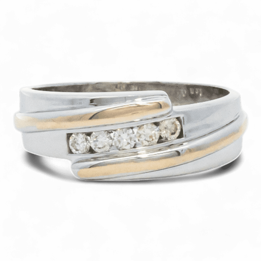  10k Yellow Gold Ring with 0.15 Carats of Diamonds