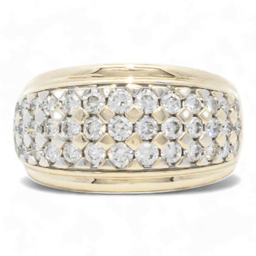  14k Yellow Gold Ring with 1.17 Carats of Diamonds
