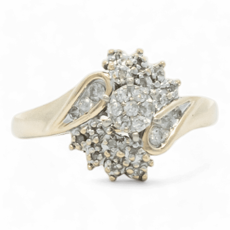  14k Yellow Gold Ring with 0.25 Carats of Diamonds