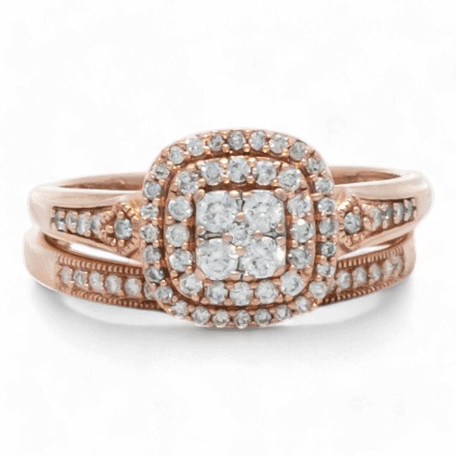  10k Yellow Gold Ring with 0.95 Carats of Diamonds