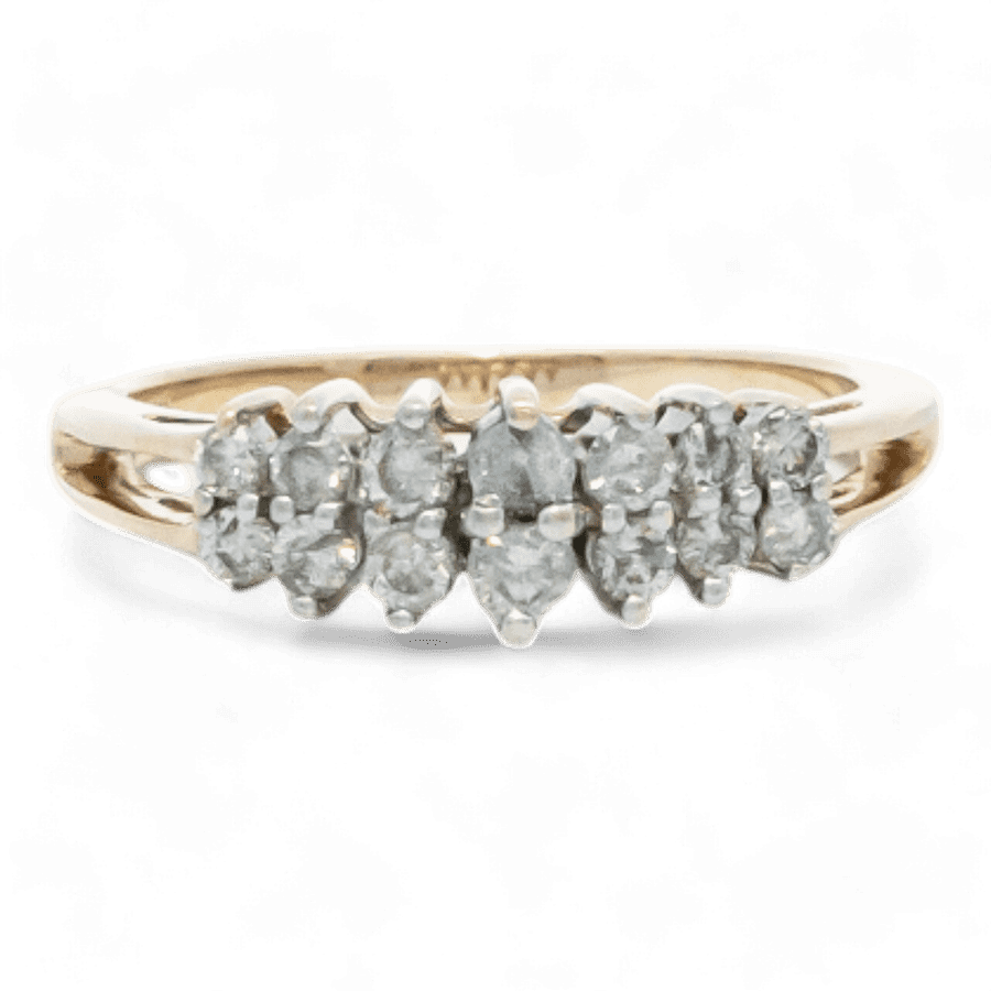  14k Yellow Gold Ring with 0.42 Carats of Diamonds