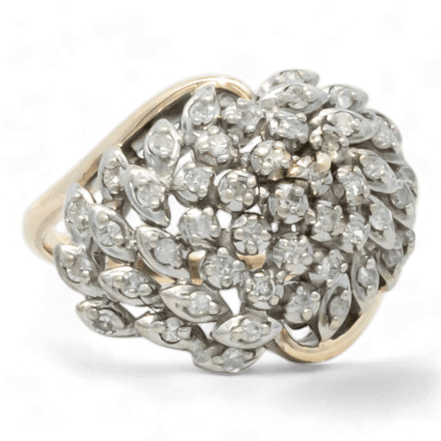  10k White Gold Ring with 0.04 Carats of Diamonds