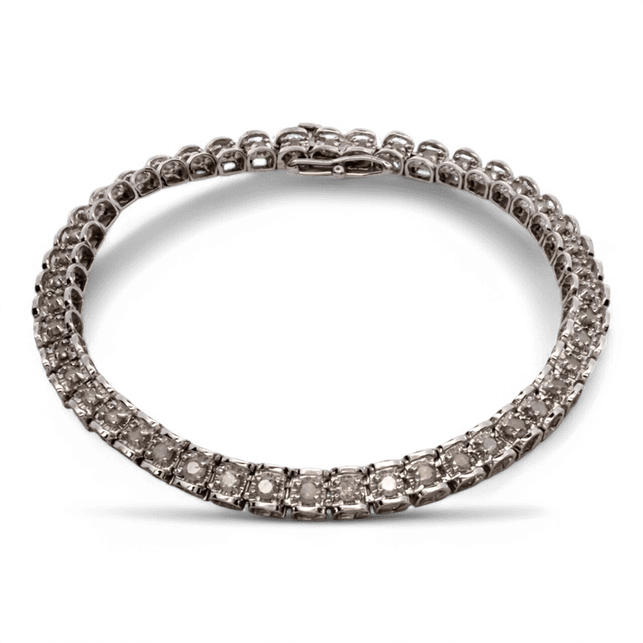  10k Yellow Gold Bracelet with 0.92 Carats of Diamonds
