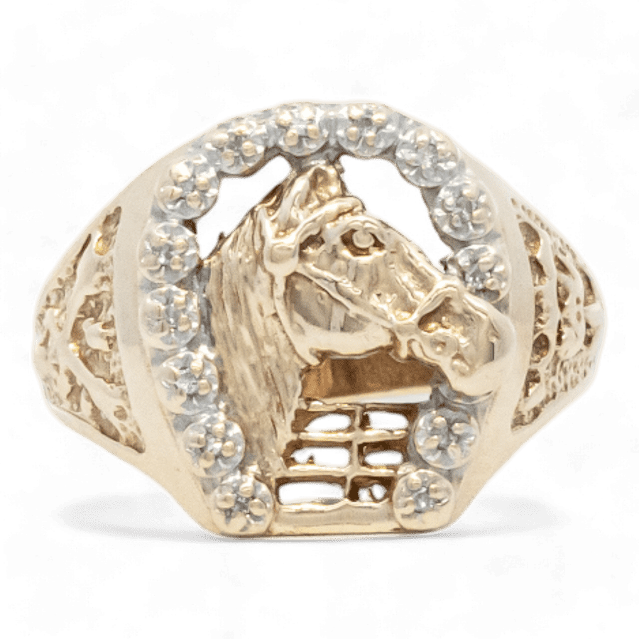  14k Yellow Gold Ring with 0.14 Carats of Diamonds