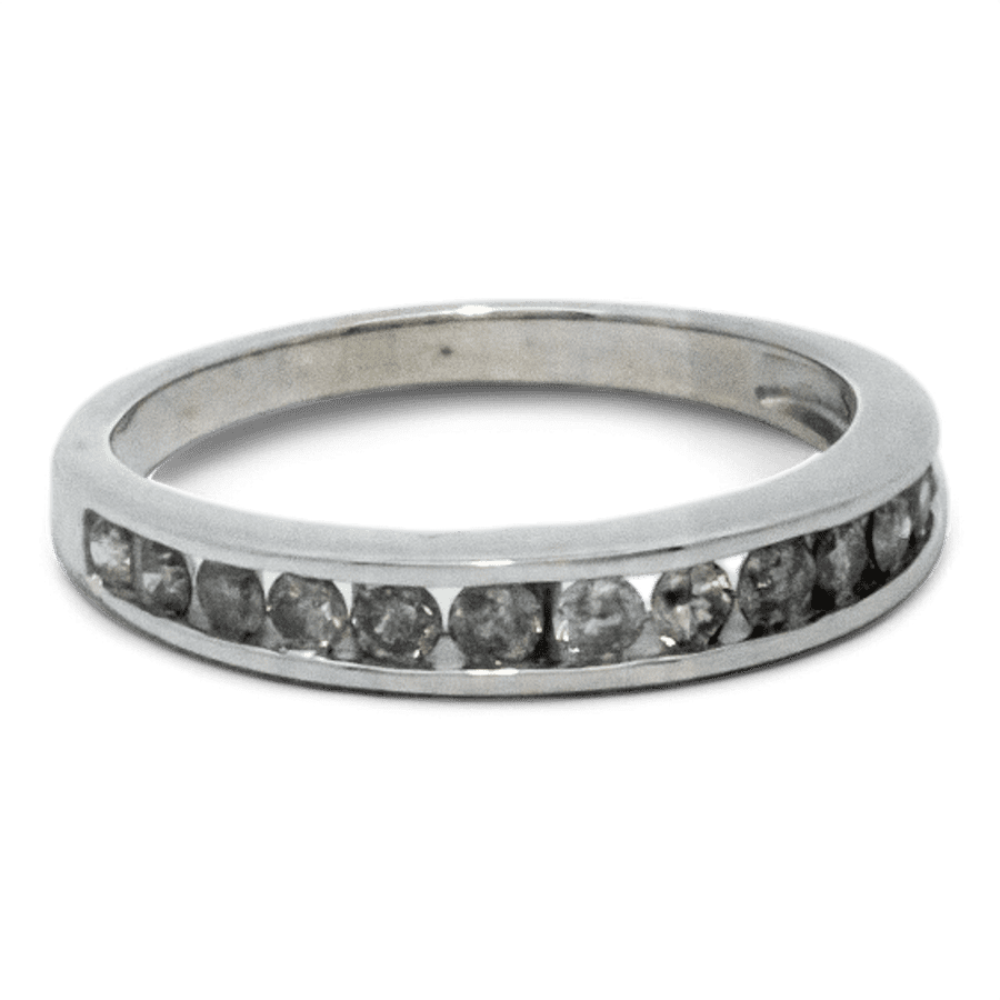  10k White Gold Ring with 0.39 Carats of Diamonds