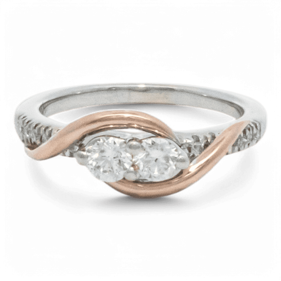  10k Rose Gold Ring with 0.30 Carats of Diamonds