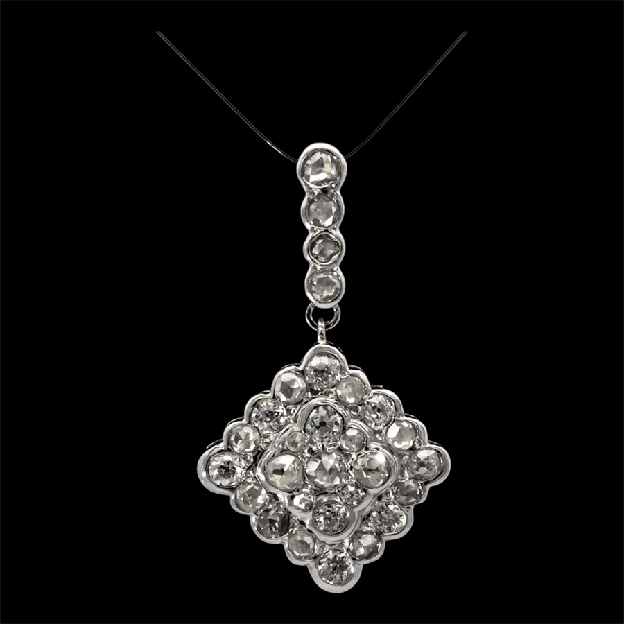  14k Yellow Gold Pendant with 2.30 Carats of Diamonds