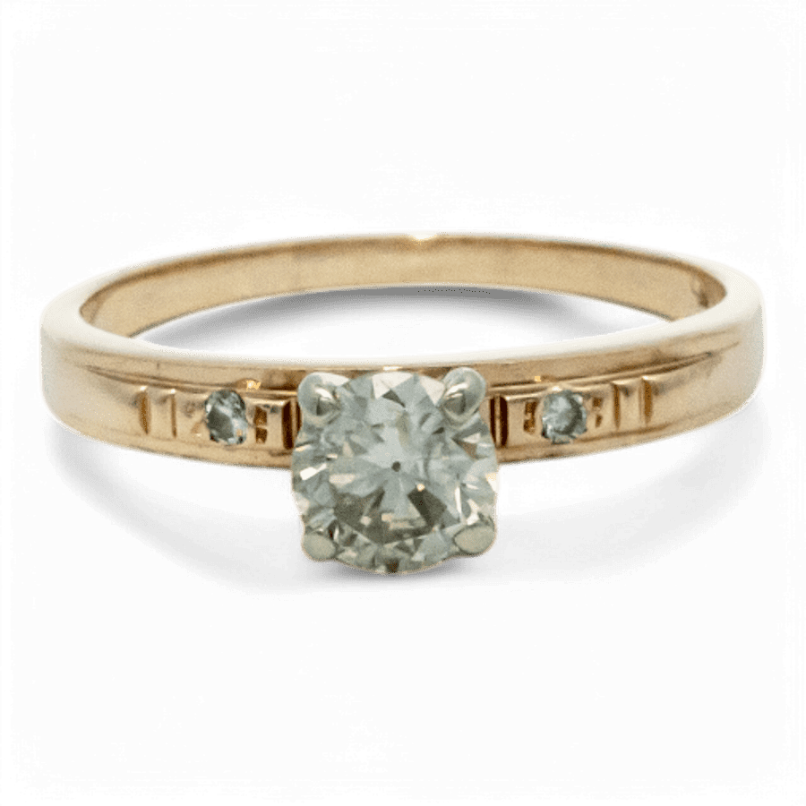  14k Yellow Gold Ring with 0.66 Carats of Diamonds