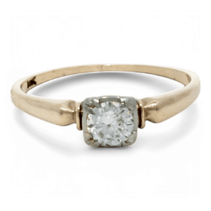  10k Yellow Gold Ring with 0.03 Carats of Diamonds