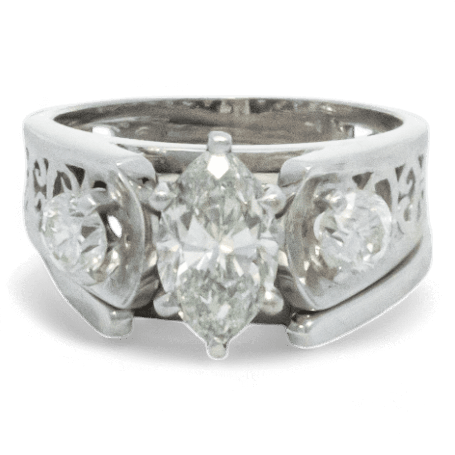  14k Yellow Gold Ring with 1.22 Carats of Diamonds