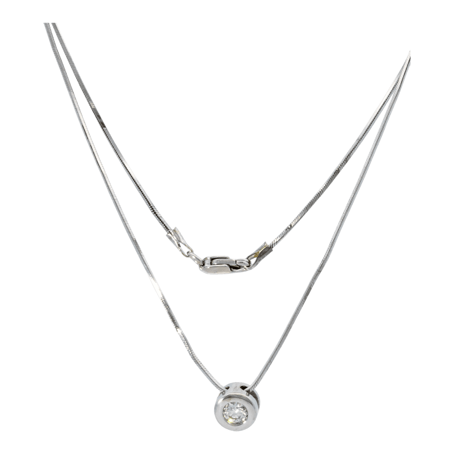  10k Yellow Gold Necklace with 0.35 Carats of Diamonds
