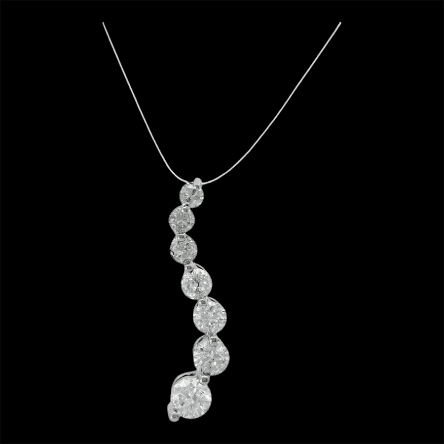  14k Yellow Gold Pendant with 0.81 Carats of Diamonds