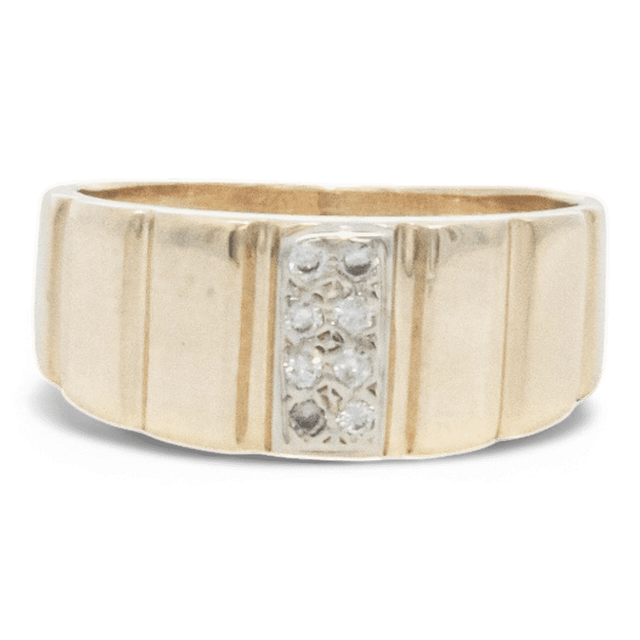  10k Yellow Gold Ring with 0.08 Carats of Diamonds