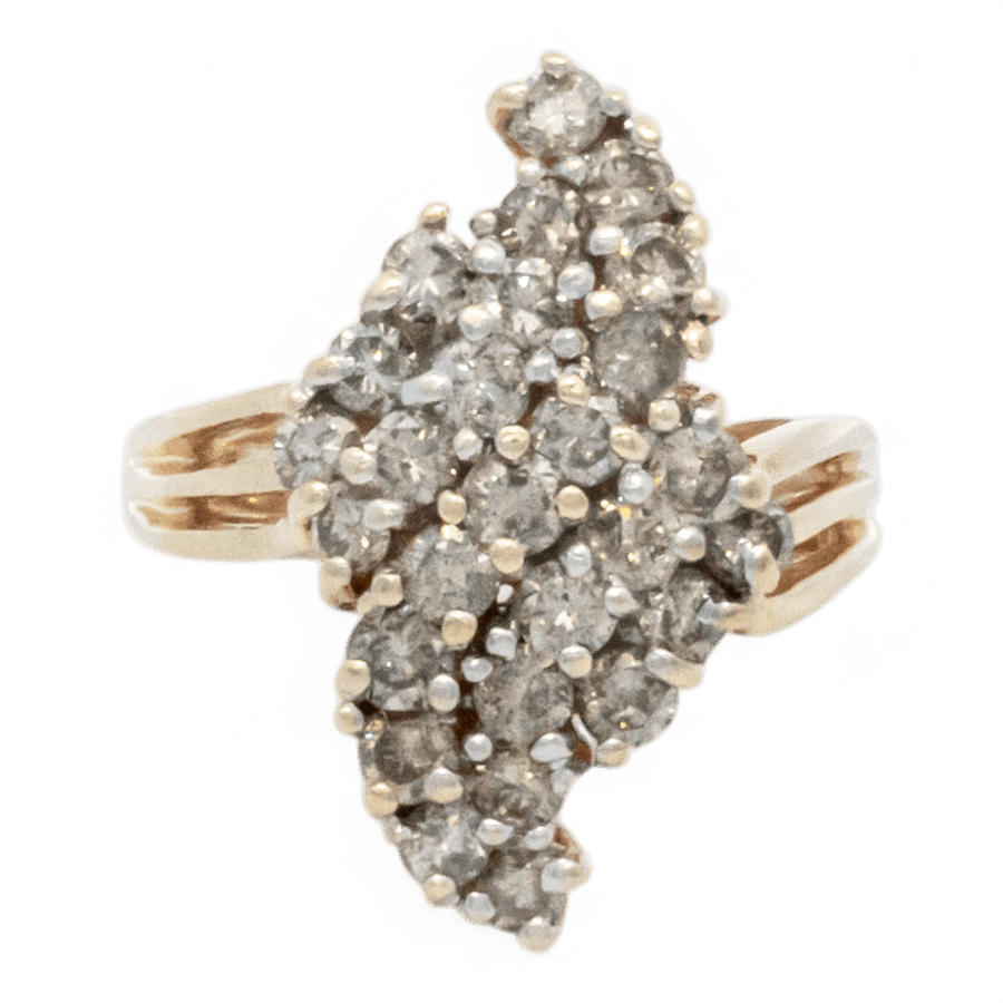 10k Yellow Gold Ring with 0.84 Carats of Diamonds