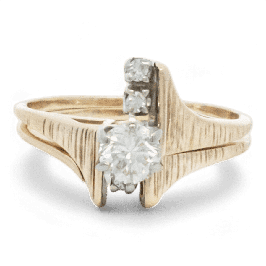  14k Yellow Gold Ring with 0.36 Carats of Diamonds