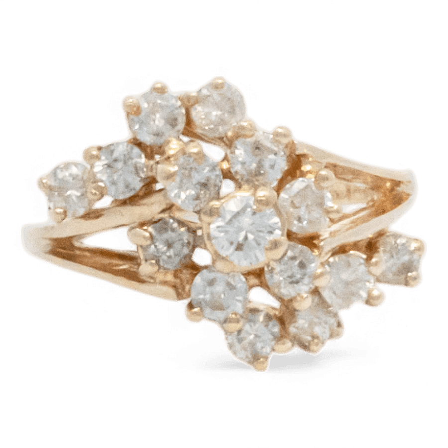  14k Yellow Gold Ring with 0.08 Carats of Diamonds