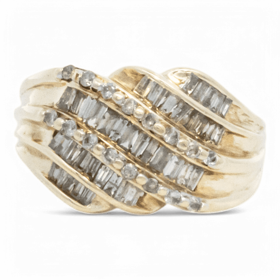  14k White Gold Ring with 0.05 Carats of Diamonds