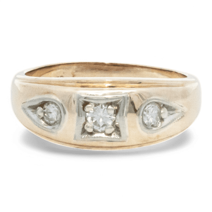  14k Yellow Gold Ring with 0.35 Carats of Diamonds