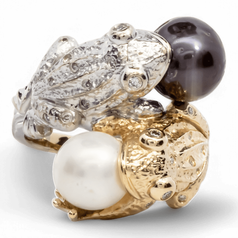  14k Yellow Gold Ring with 0.04 Carats of Diamonds