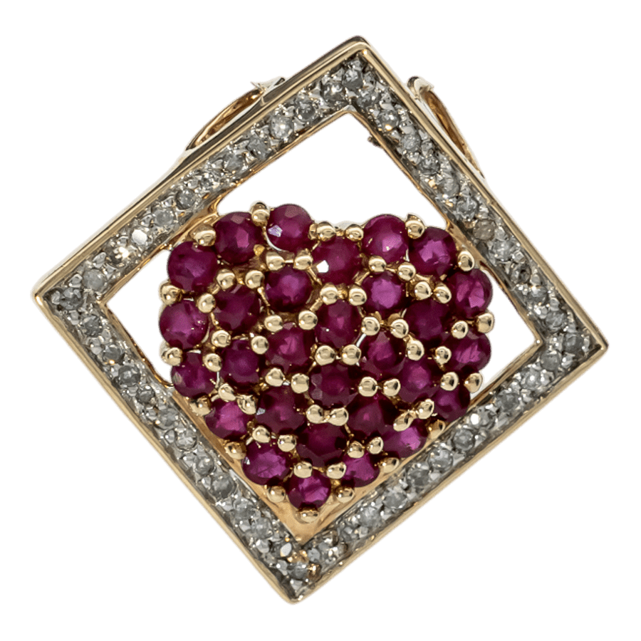  14k Yellow Gold Pendant with 0.48 Carats of Diamonds