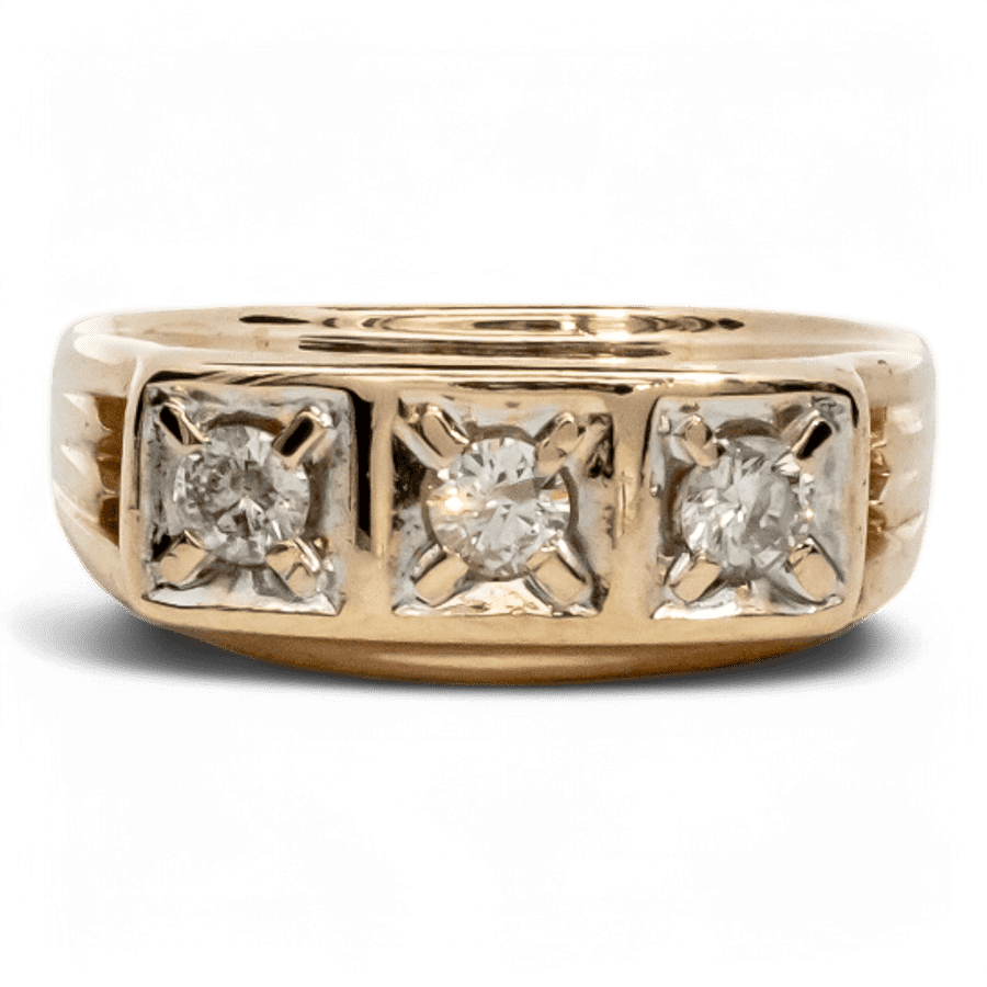  14k White Gold Ring with 0.02 Carats of Diamonds