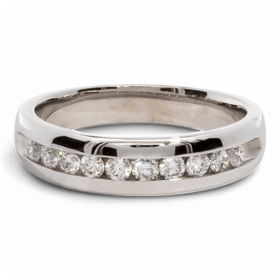  14k White Gold Ring with 0.05 Carats of Diamonds