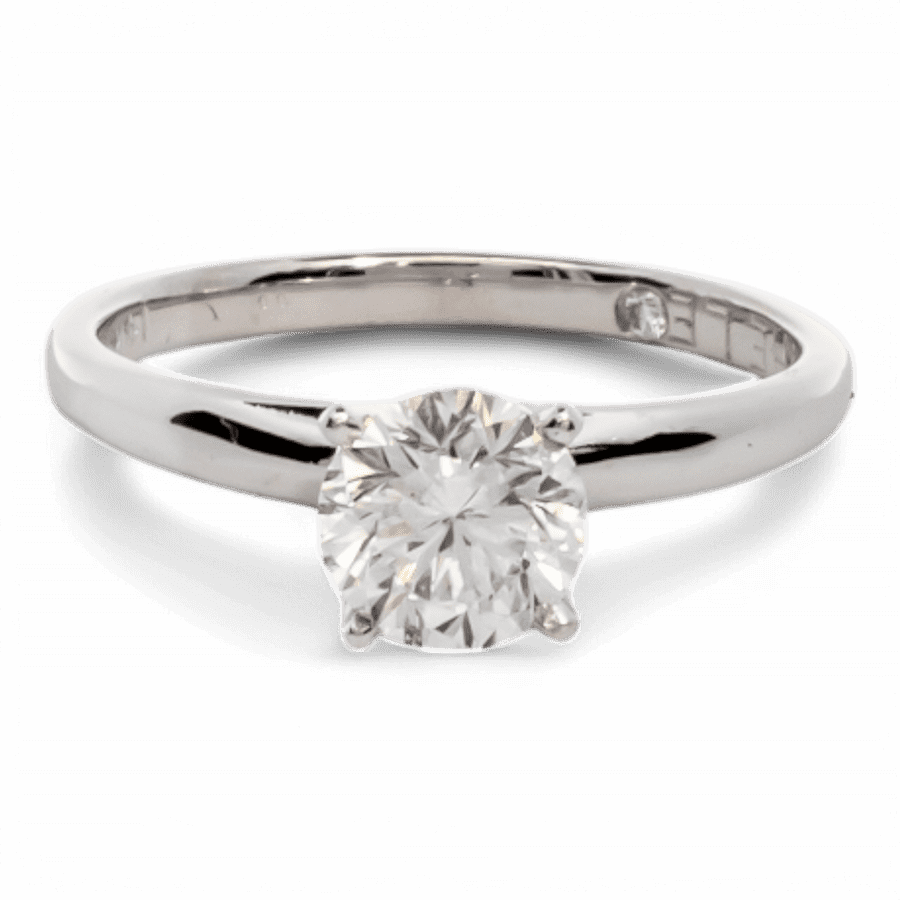  14k White Gold Ring with 0.96 Carats of Diamonds
