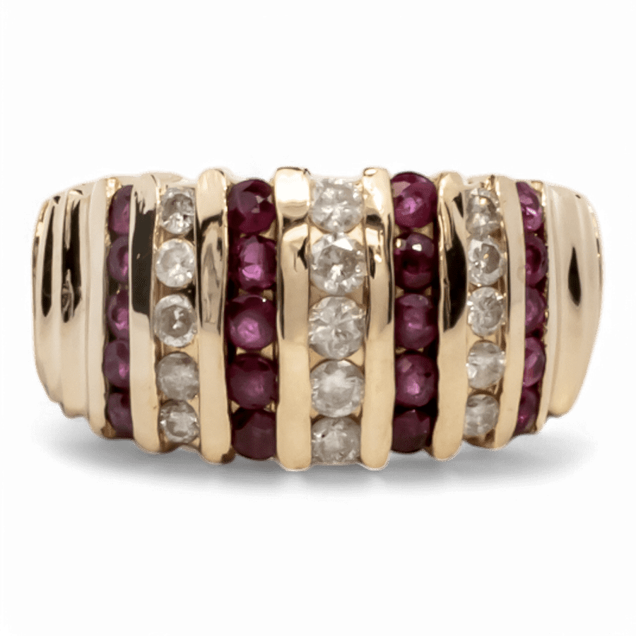  14k Yellow Gold Ring with 0.15 Carats of Diamonds