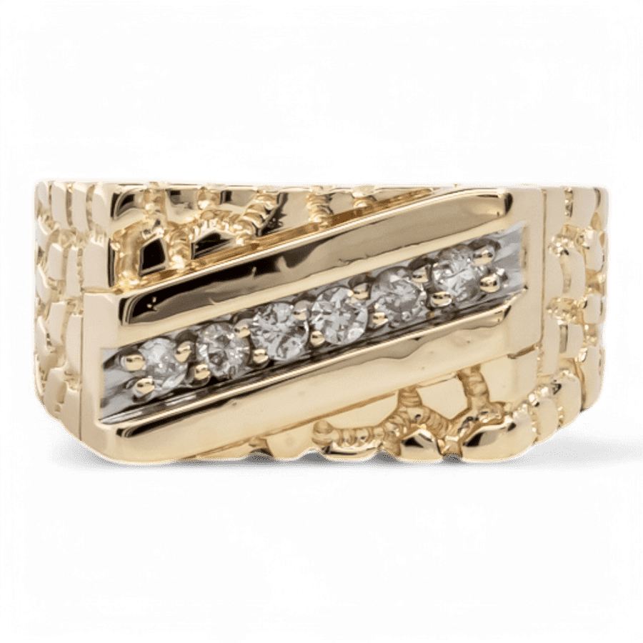  10k Yellow Gold Ring with 0.18 Carats of Diamonds