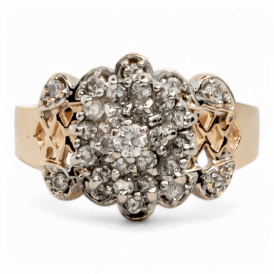  14k White Gold Ring with 0.30 Carats of Diamonds