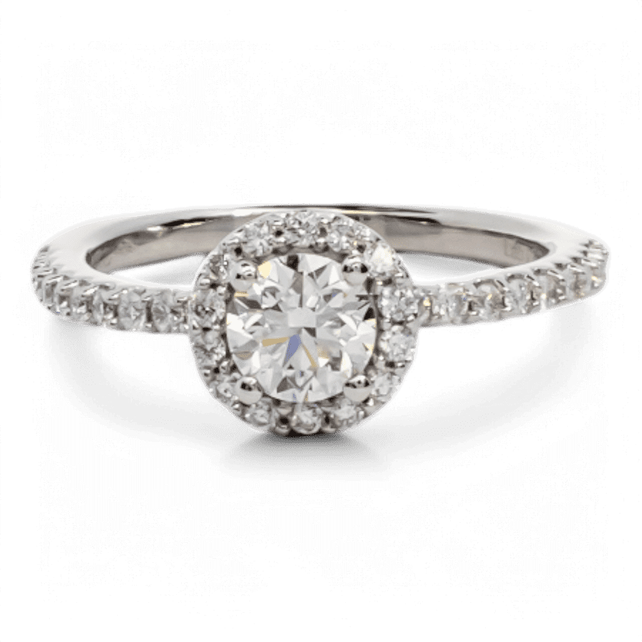  14k White Gold Ring with 0.43 Carats of Diamonds