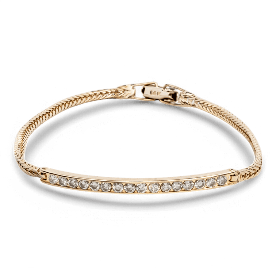  18k Yellow Gold Bracelet with 0.16 Carats of Diamonds