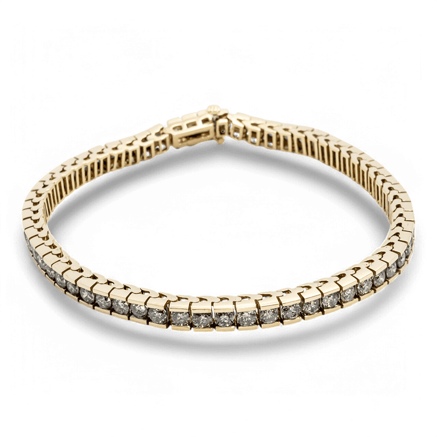  14k Yellow Gold Bracelet with 4.34 Carats of Diamonds