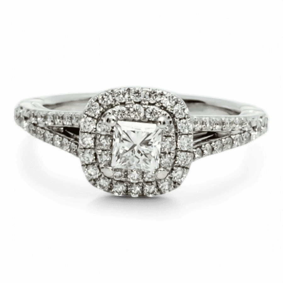  14k Yellow Gold Ring with 0.84 Carats of Diamonds