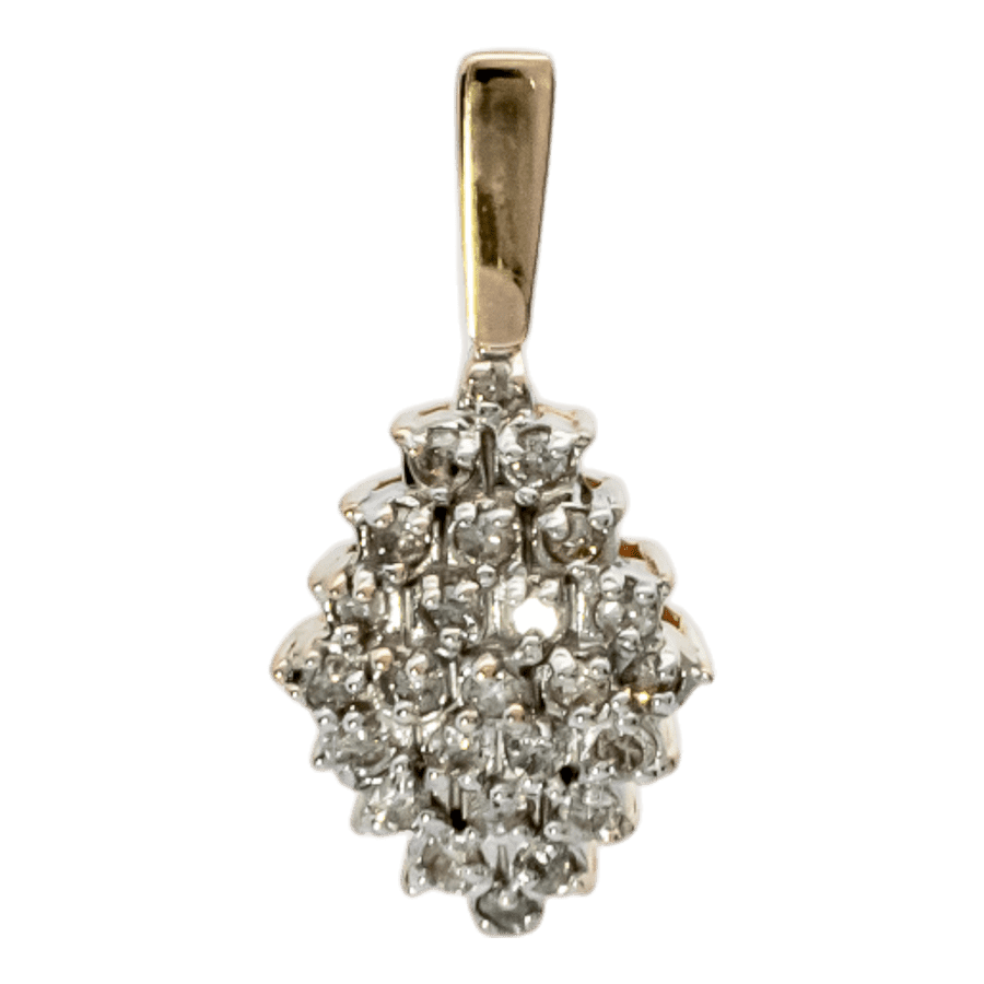  14k White Gold Pendant with 0.25 Carats of Diamonds