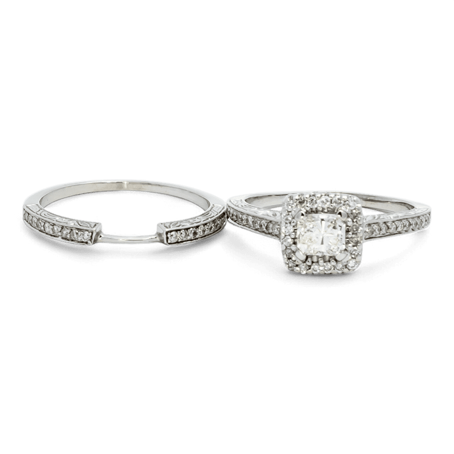  14k White Gold Ring with 1.00 Carats of Diamonds