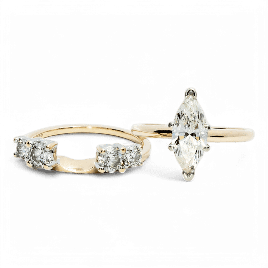  14k Yellow Gold Ring with 2.36 Carats of Diamonds