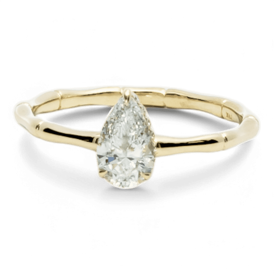  14k Yellow Gold Ring with 0.59 Carats of Diamonds