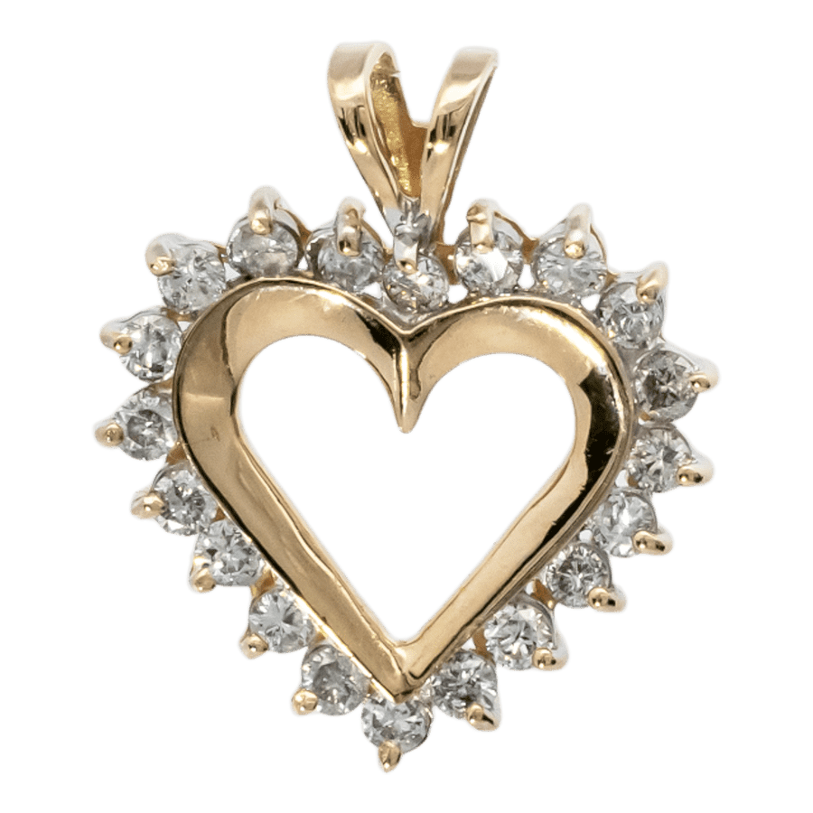  14k Yellow Gold Pendant with 0.20 Carats of Diamonds