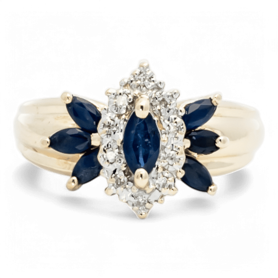  14k Yellow Gold Ring with 0.10 Carats of Diamonds
