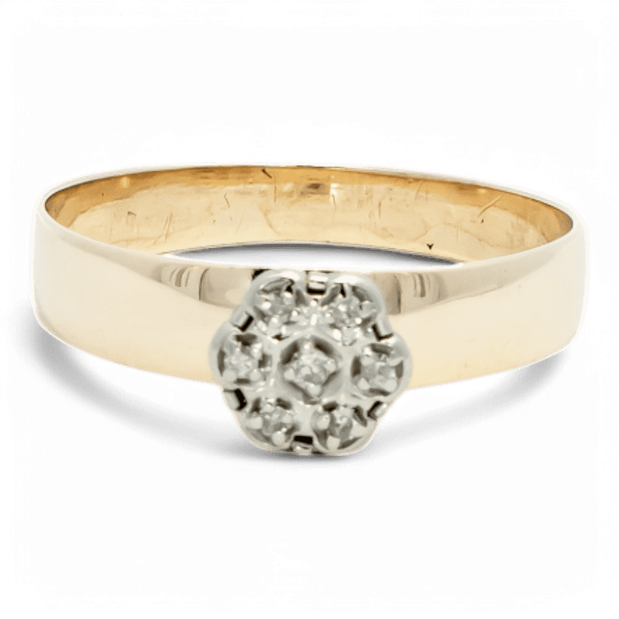  10k Yellow Gold Ring with 0.07 Carats of Diamonds