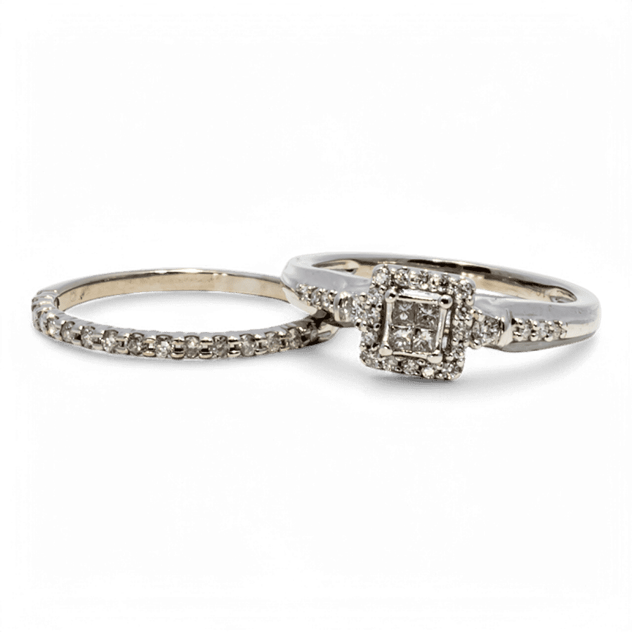  10k White Gold Ring with 0.61 Total Carats of Diamonds 