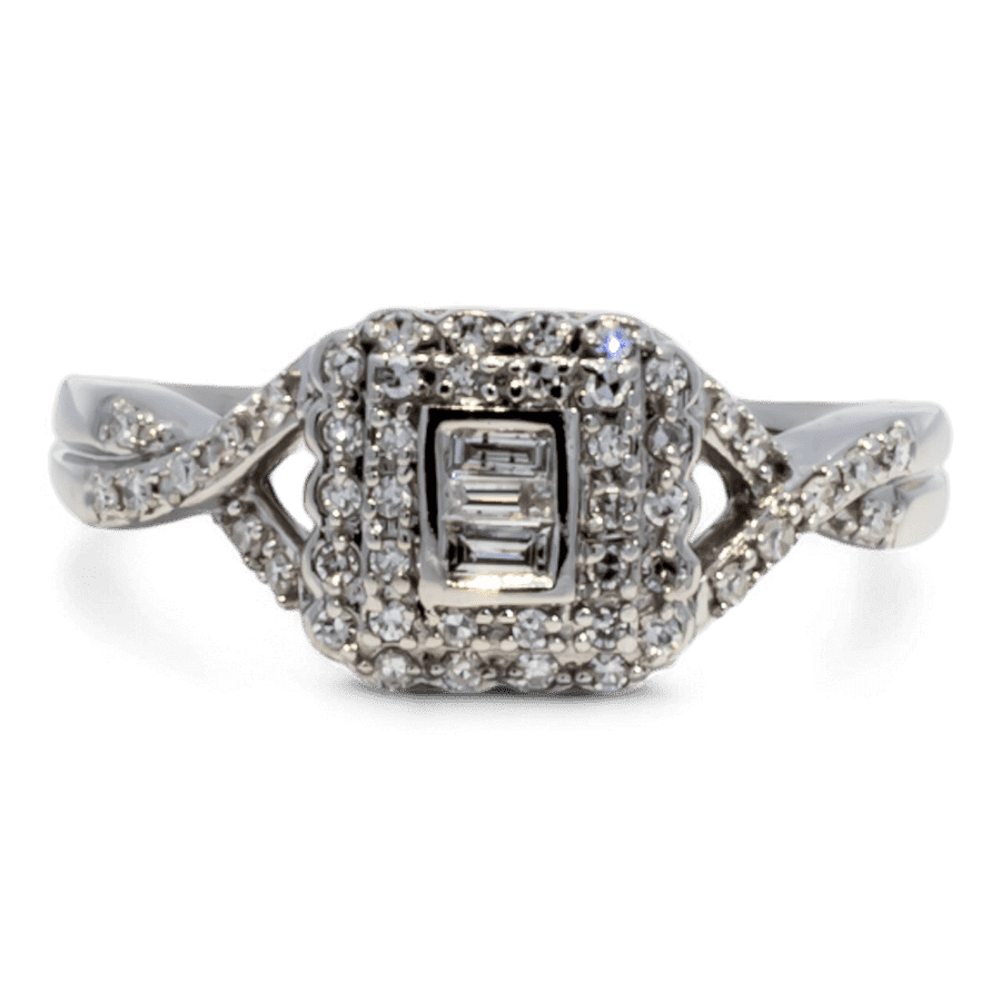 14k White Gold Ring with 0.51 Total Carats of Diamonds 