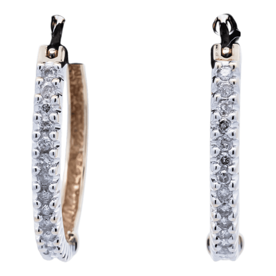  10k Yellow Gold Earrings with1.6 Total Carats of Diamonds 