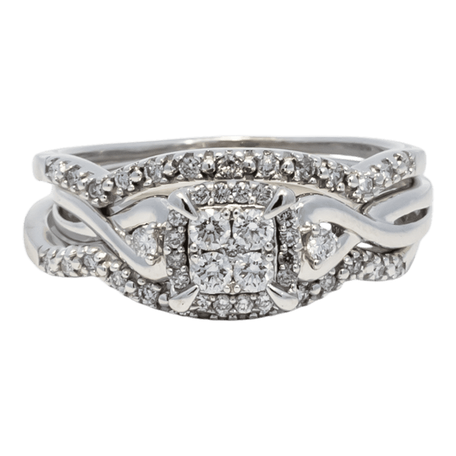  RING10K White Gold 0.56CTW  