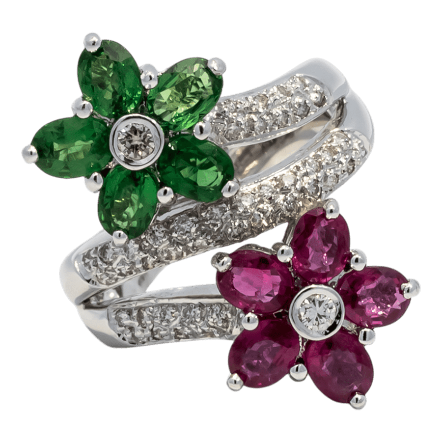  RING18K White Gold 0.42CTW  